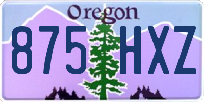 OR license plate 875HXZ