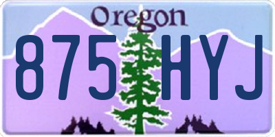 OR license plate 875HYJ
