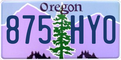 OR license plate 875HYO