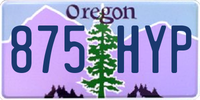 OR license plate 875HYP