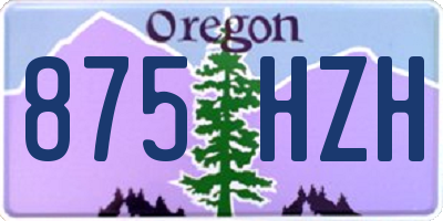 OR license plate 875HZH