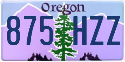 OR license plate 875HZZ