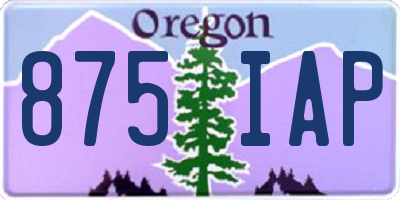 OR license plate 875IAP