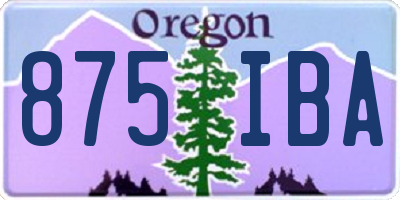 OR license plate 875IBA