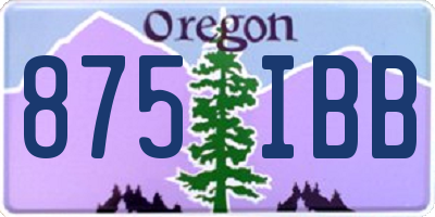 OR license plate 875IBB