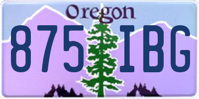 OR license plate 875IBG