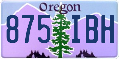 OR license plate 875IBH