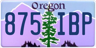 OR license plate 875IBP