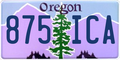 OR license plate 875ICA