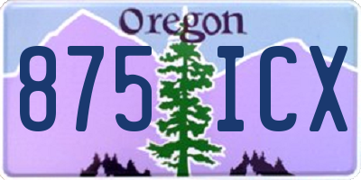 OR license plate 875ICX