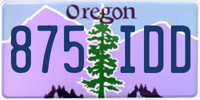 OR license plate 875IDD