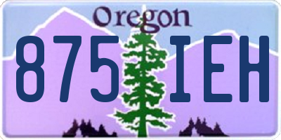 OR license plate 875IEH