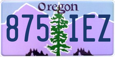 OR license plate 875IEZ