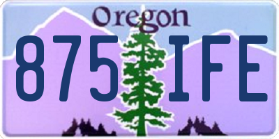 OR license plate 875IFE