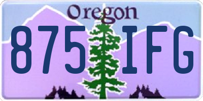 OR license plate 875IFG