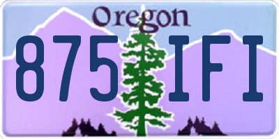OR license plate 875IFI