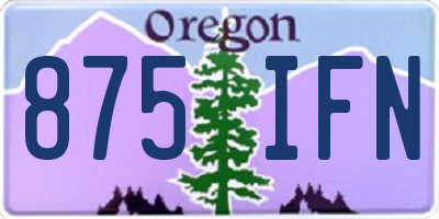 OR license plate 875IFN