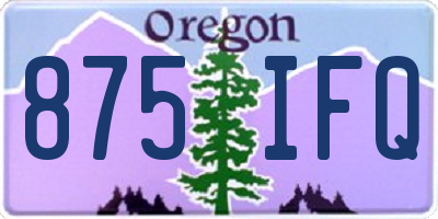 OR license plate 875IFQ