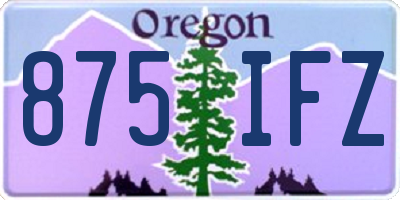 OR license plate 875IFZ