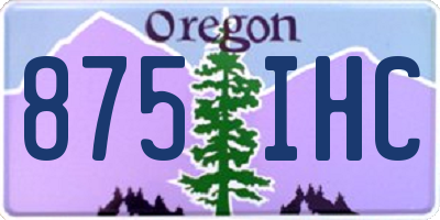 OR license plate 875IHC