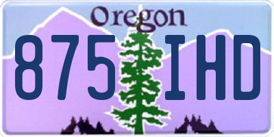 OR license plate 875IHD
