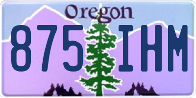 OR license plate 875IHM