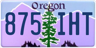 OR license plate 875IHT