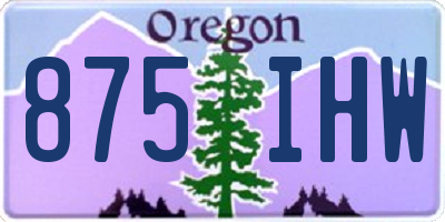 OR license plate 875IHW