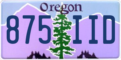 OR license plate 875IID
