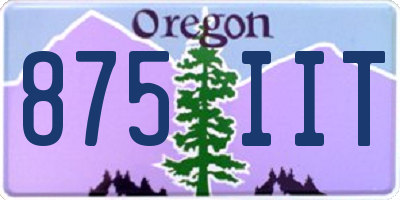 OR license plate 875IIT