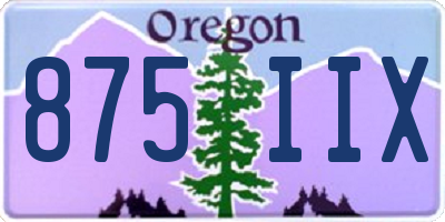 OR license plate 875IIX