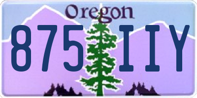 OR license plate 875IIY