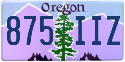 OR license plate 875IIZ