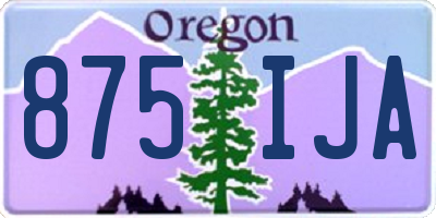 OR license plate 875IJA