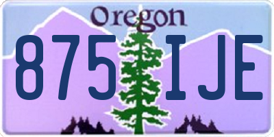 OR license plate 875IJE