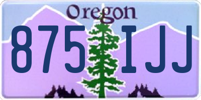 OR license plate 875IJJ