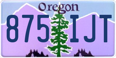 OR license plate 875IJT