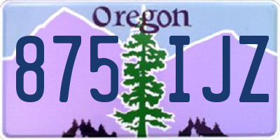 OR license plate 875IJZ