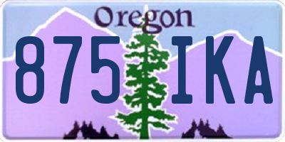 OR license plate 875IKA