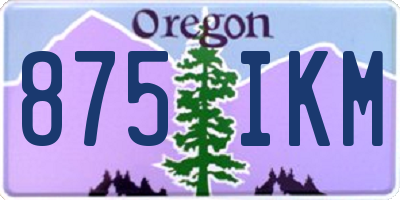 OR license plate 875IKM