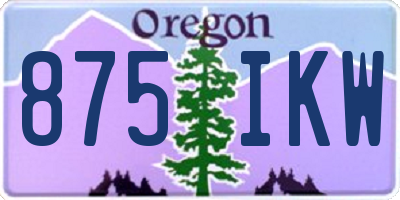 OR license plate 875IKW
