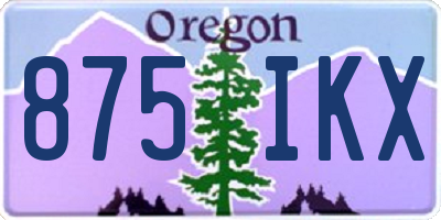 OR license plate 875IKX