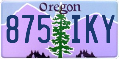 OR license plate 875IKY