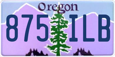 OR license plate 875ILB
