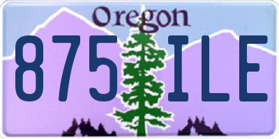 OR license plate 875ILE