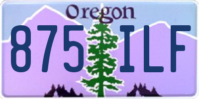 OR license plate 875ILF