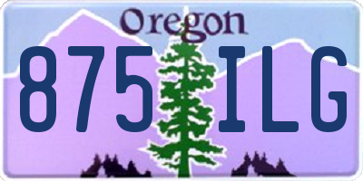 OR license plate 875ILG