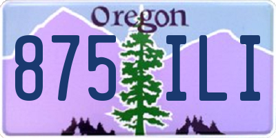 OR license plate 875ILI