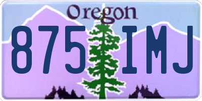 OR license plate 875IMJ