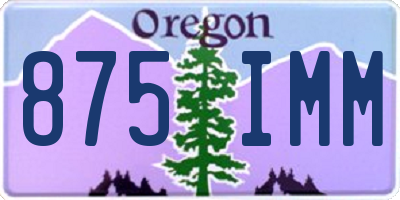 OR license plate 875IMM